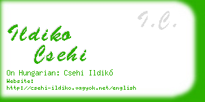 ildiko csehi business card
